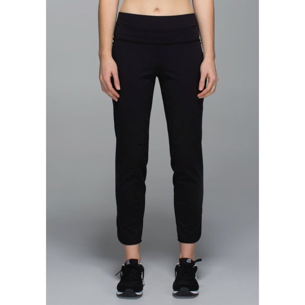 Lululemon Straight To Class Pant Womens 6 Black Luon 7/8 Length Athleisure